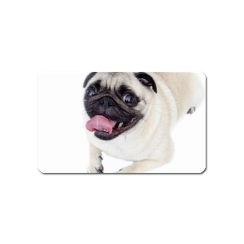 Pug Dog Magnet (Name Card) from ArtsNow.com Front