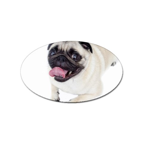Pug Dog Sticker Oval (100 pack) from ArtsNow.com Front
