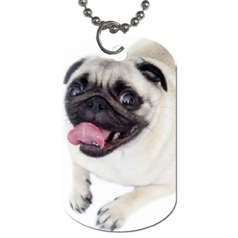 Pug Dog Dog Tag (Two Sides) from ArtsNow.com Front