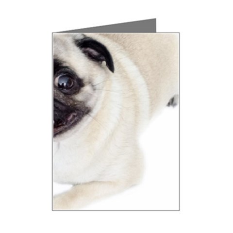Pug Dog Mini Greeting Card from ArtsNow.com Left