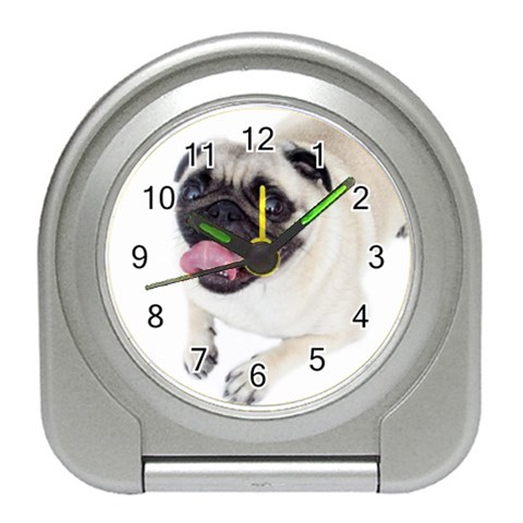 Pug Dog Travel Alarm Clock from ArtsNow.com Front