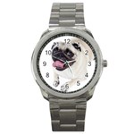 Pug Dog Sport Metal Watch
