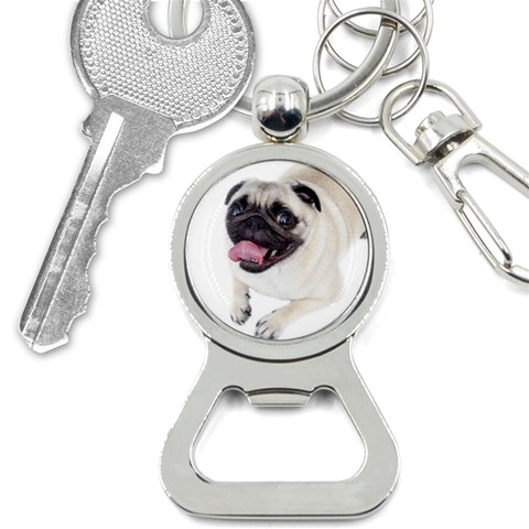 Pug Dog Bottle Opener Key Chain from ArtsNow.com Front