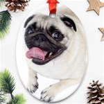 Pug Dog Oval Ornament (Two Sides)