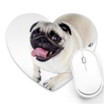 Pug Dog Heart Mousepad