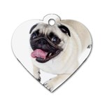 Pug Dog Dog Tag Heart (Two Sides)