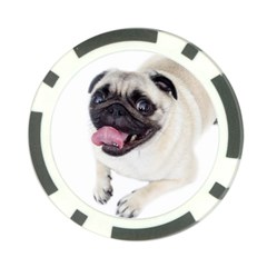 Pug Dog Poker Chip Card Guard from ArtsNow.com Back
