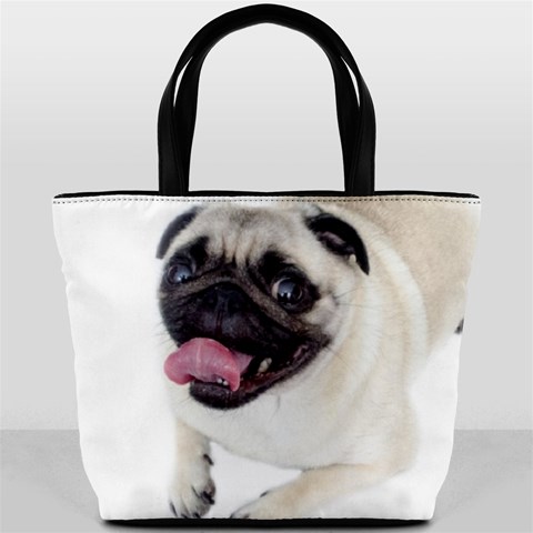 Pug Dog Bucket Bag from ArtsNow.com Front