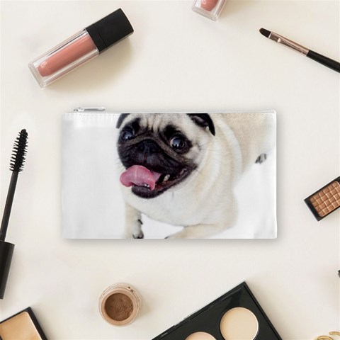 Pug Dog Cosmetic Bag (Small) from ArtsNow.com Front