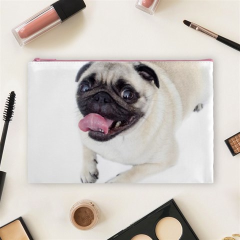 Pug Dog Cosmetic Bag (Large) from ArtsNow.com Front