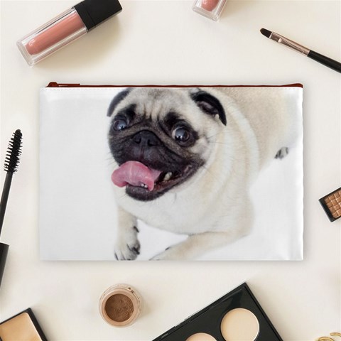 Pug Dog Cosmetic Bag (Large) from ArtsNow.com Front