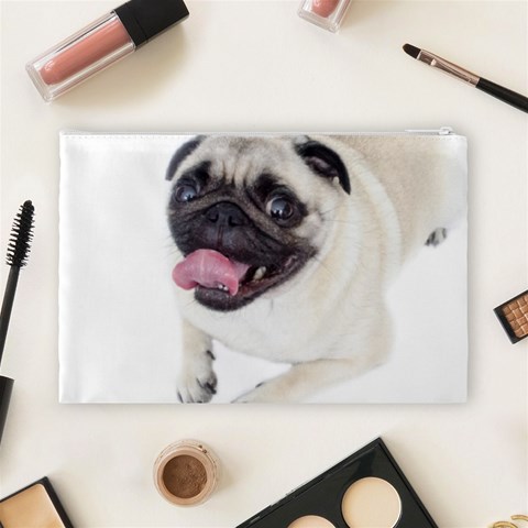 Pug Dog Cosmetic Bag (Large) from ArtsNow.com Back