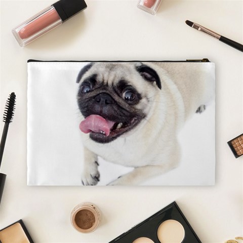 Pug Dog Cosmetic Bag (Large) from ArtsNow.com Back