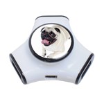 Pug Dog 3-Port USB Hub