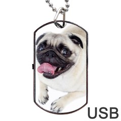 Pug Dog Dog Tag USB Flash (Two Sides) from ArtsNow.com Front