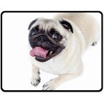 Pug Dog Double Sided Fleece Blanket (Medium)