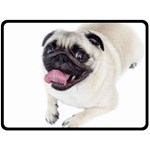 Pug Dog Double Sided Fleece Blanket (Large)