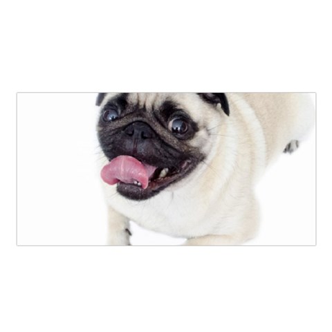 Pug Dog Satin Shawl from ArtsNow.com Front