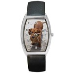 Weiner Dog Barrel Style Metal Watch