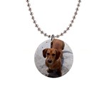 Weiner Dog 1  Button Necklace