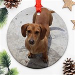 Weiner Dog Round Ornament (Two Sides)