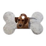 Weiner Dog Dog Tag Bone (One Side)