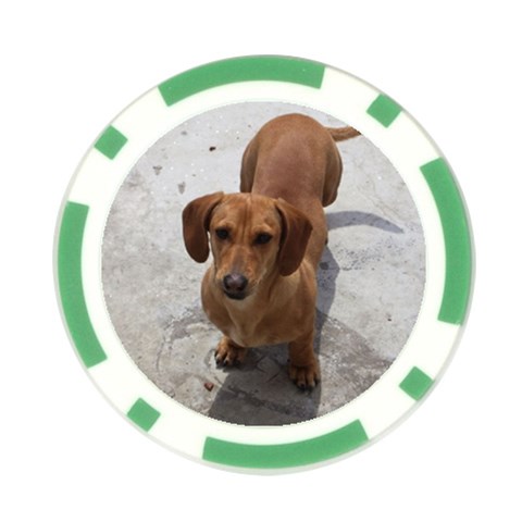 Weiner Dog Poker Chip Card Guard from ArtsNow.com Front