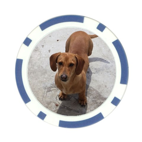Weiner Dog Poker Chip Card Guard from ArtsNow.com Front