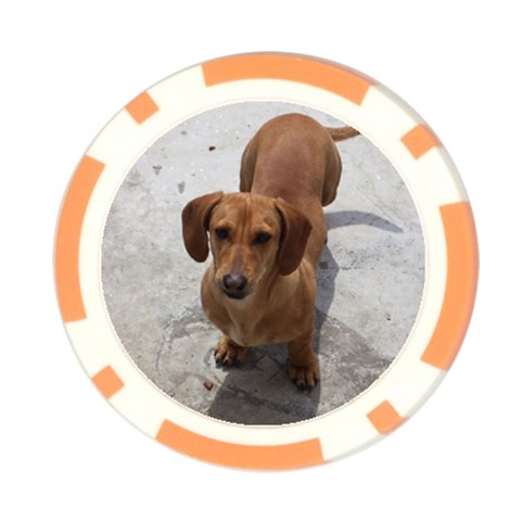 Weiner Dog Poker Chip Card Guard from ArtsNow.com Back