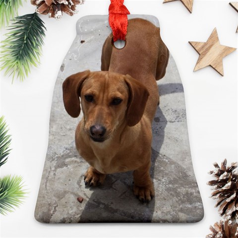 Weiner Dog Bell Ornament (Two Sides) from ArtsNow.com Front