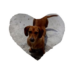 Weiner Dog Standard 16  Premium Heart Shape Cushion  from ArtsNow.com Front