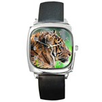 Tiger Square Metal Watch