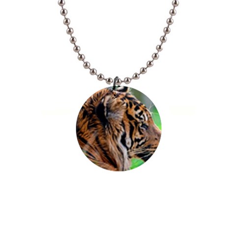 Tiger 1  Button Necklace from ArtsNow.com Front