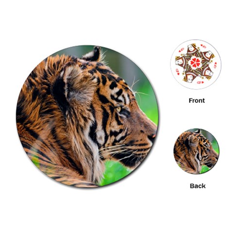 Tiger Playing Cards (Round) from ArtsNow.com Front