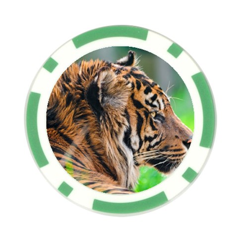 Tiger Poker Chip Card Guard from ArtsNow.com Front