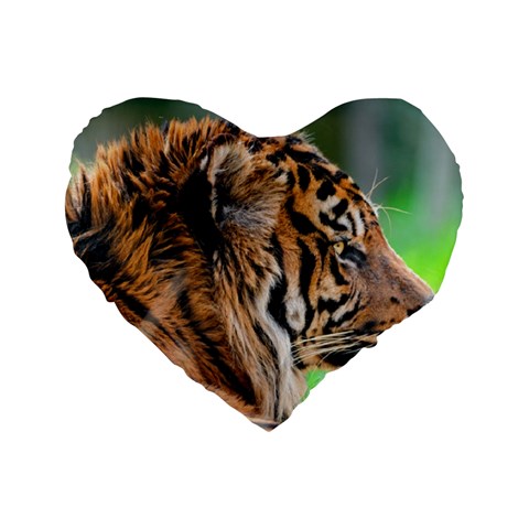 Tiger Standard 16  Premium Heart Shape Cushion  from ArtsNow.com Front