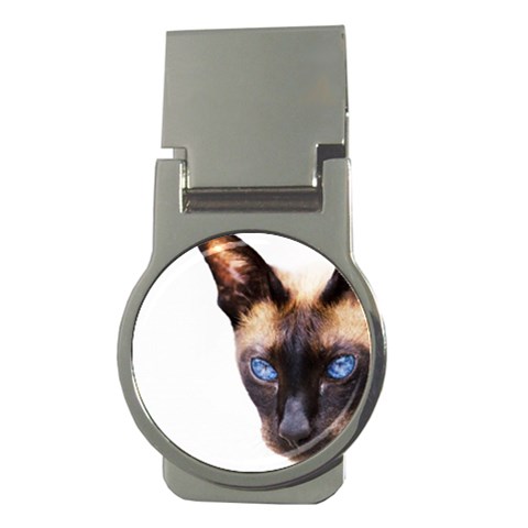 Siamese Cat Money Clip (Round) from ArtsNow.com Front