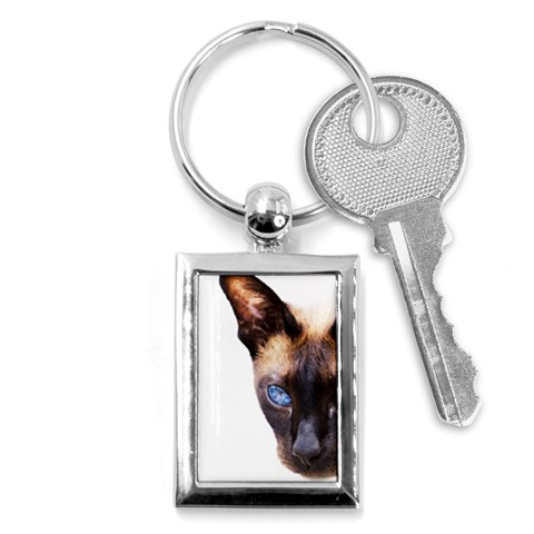Siamese Cat Key Chain (Rectangle) from ArtsNow.com Front