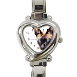 Siamese Cat Heart Italian Charm Watch