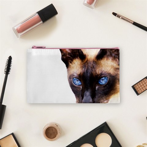 Siamese Cat Cosmetic Bag (Small) from ArtsNow.com Front