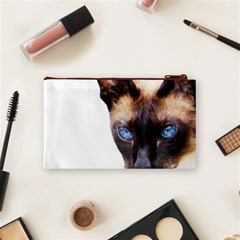 Siamese Cat Cosmetic Bag (Small) from ArtsNow.com Back