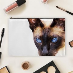 Siamese Cat Cosmetic Bag (Large) from ArtsNow.com Front
