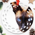Siamese Cat Round Filigree Ornament (Two Sides)