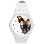 Siamese Cat Round Plastic Sport Watch (M)