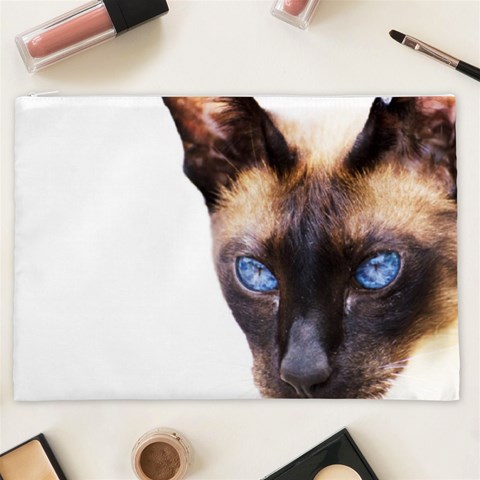 Siamese Cat Cosmetic Bag (XXL) from ArtsNow.com Front