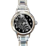 Zebra 3 Round Italian Charm Watch
