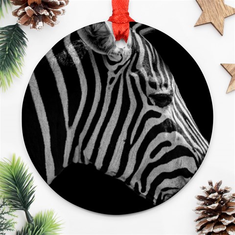 Zebra 3 Ornament (Round) from ArtsNow.com Front