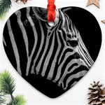Zebra 3 Ornament (Heart)