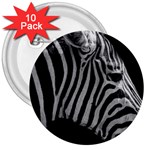 Zebra 3 3  Button (10 pack)