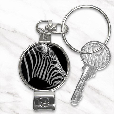 Zebra 3 Nail Clippers Key Chain from ArtsNow.com Front
